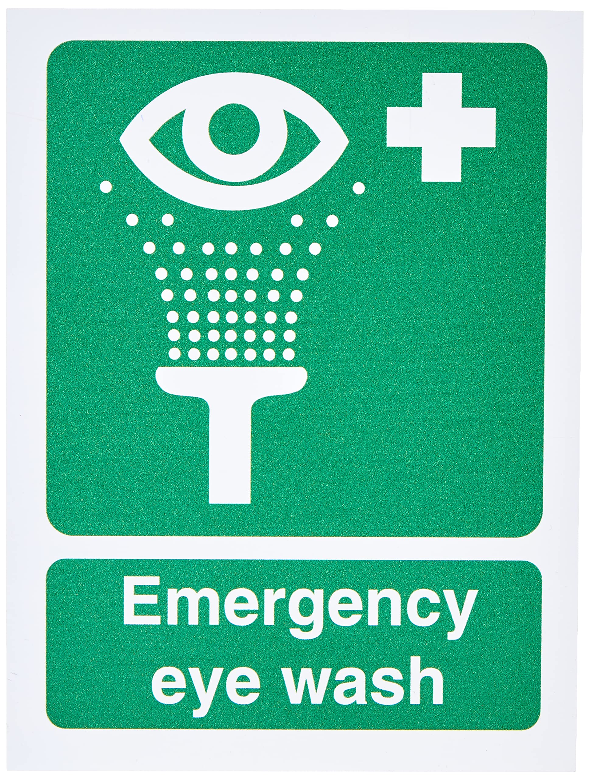 Seco Emergency Eye Wash Sign, 150mm x 200mm - 1mm Semi Rigid Plastic