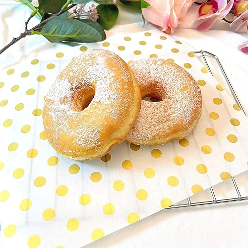 Miniatura 6 de Hojas de papel encerado para el Día de la Madre, hojas de papel encerado de punto dorado, bandeja y forro de cesta, papel de cera para delicatessen,