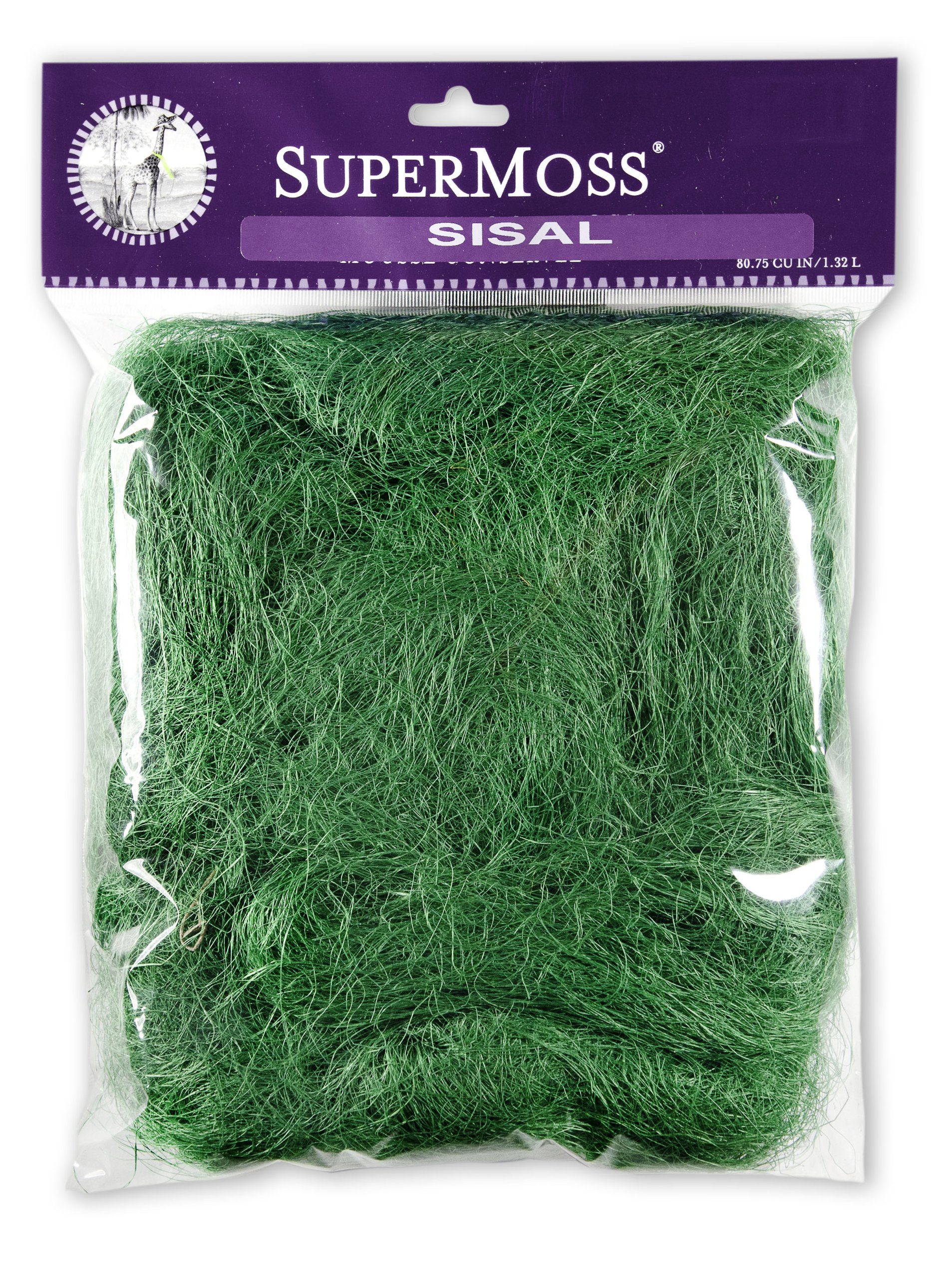 SuperMossEnchanting Home and Kitchen Décor for Potted Plants Indoor Gardens Crafters Choice for Faux and Live Sisal Moss Perfect for Table Runners and Wall Art Forest Appx 2oz