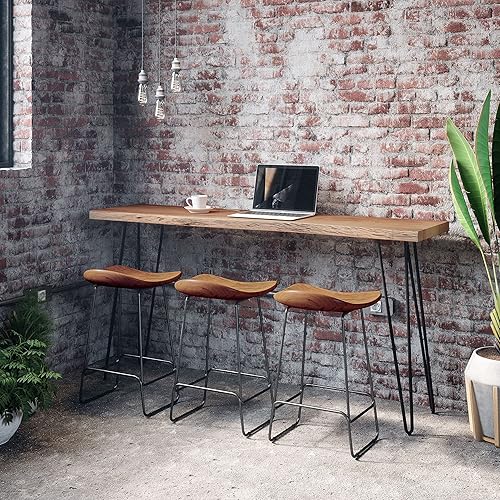 Miniatura 2 de Jofran Nature's Edge - Mesa de comedor de acacia sólida con altura para mostrador