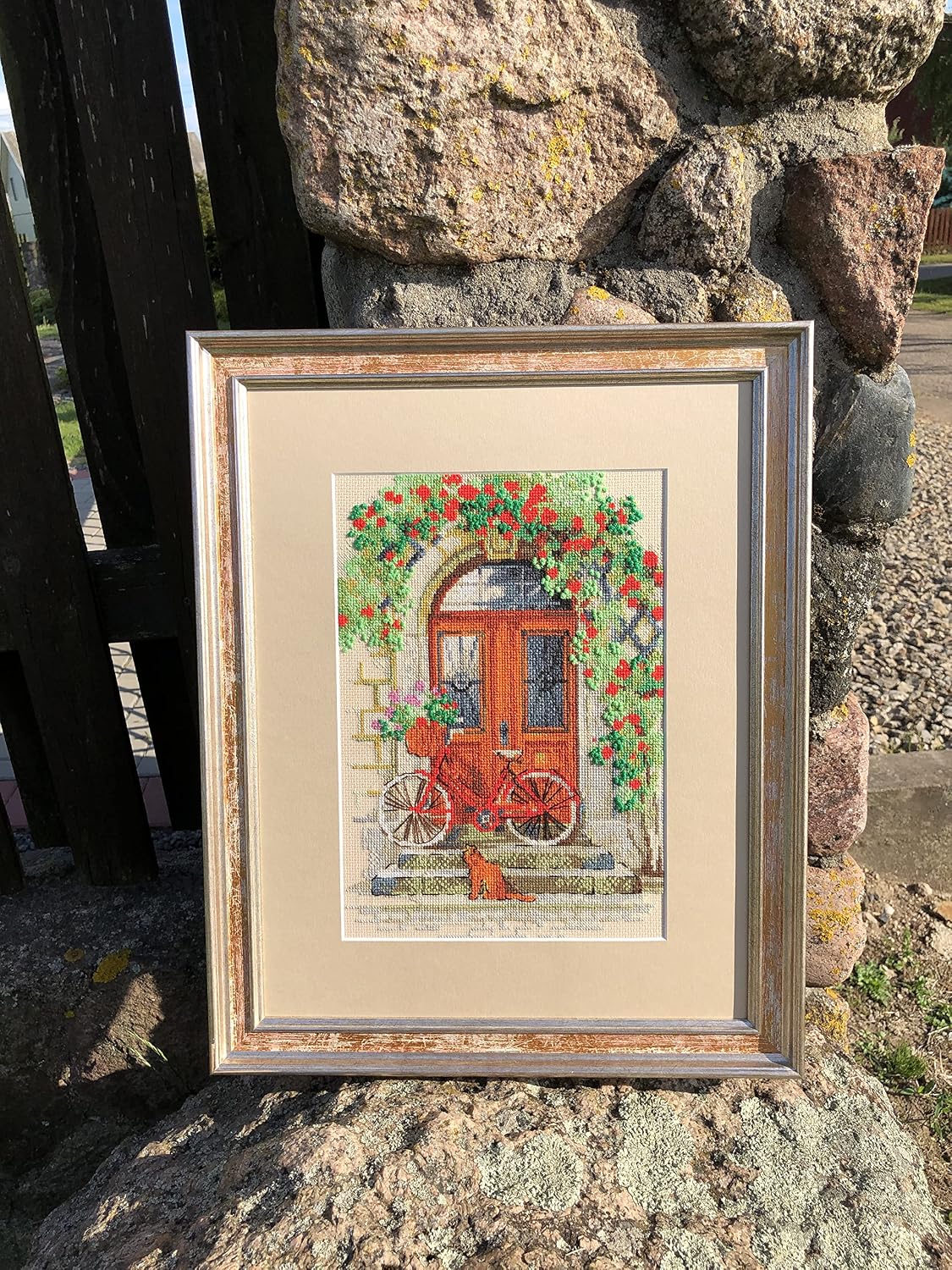 RIOLIS 1831 - Italian Door - Counted Cross Stitch Kit 8¼" x 11¾" 14 Count Coloured AIDA 25 Colors