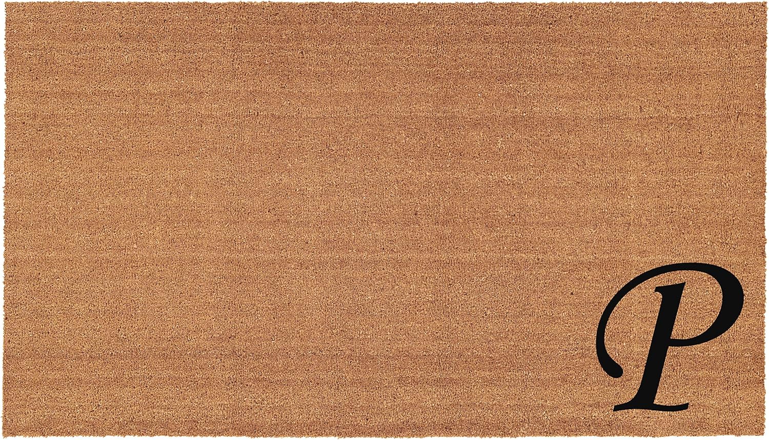 Calloway Mills 153622448C Urban Chic Monogram Doormat (Letter C), Black/Natural, 2' x 4'
