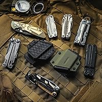 Vista 7 de TACTICAL GEEK TX1 - Funda multiherramienta EDC, funda ajustable con clip trasero para cinturón, multiherramienta no incluida (negro)