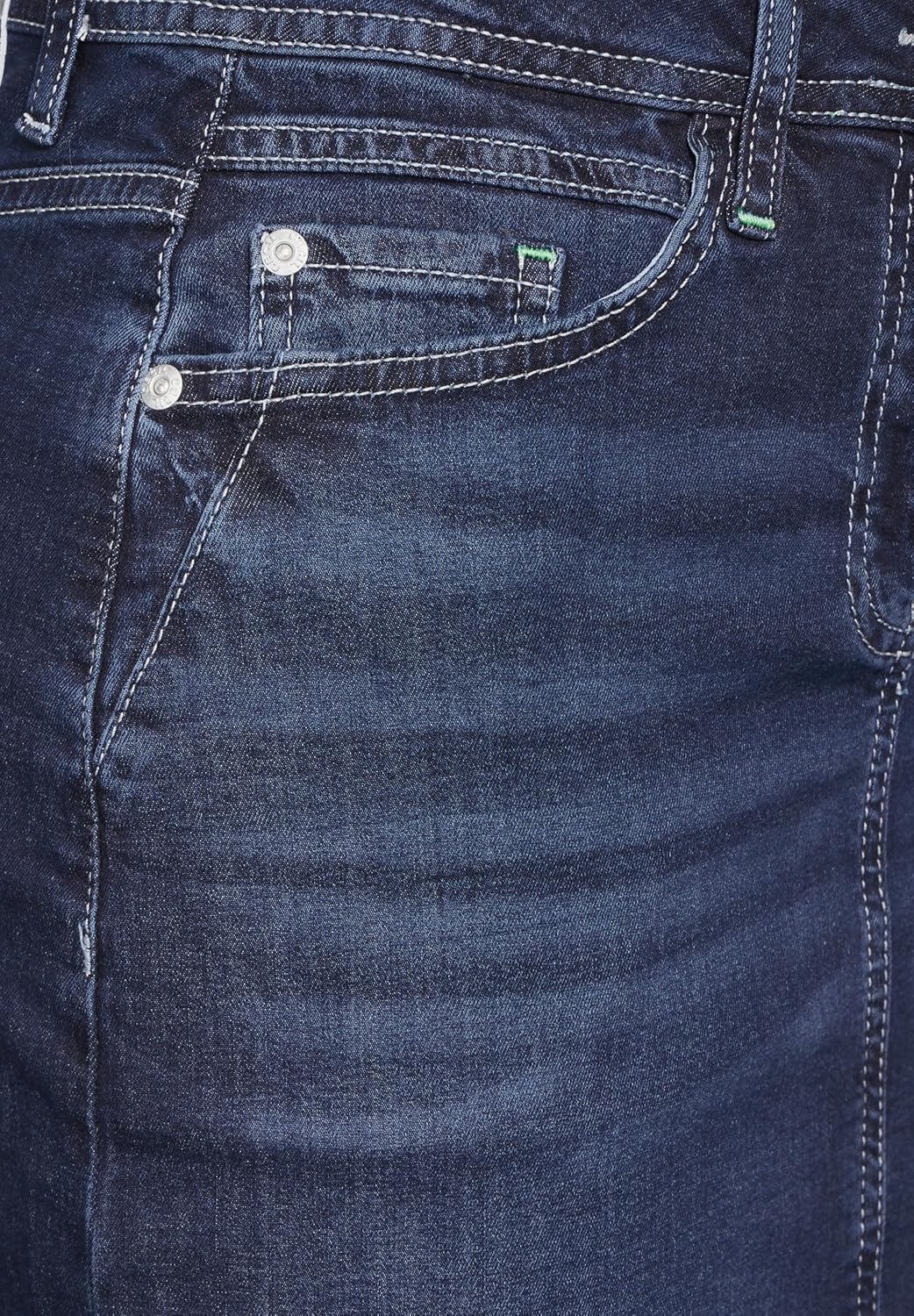 Cecil Damen Jeansrock B361542 – Midi-Länge Mit Seitlichen Schlitzen & 5-Pockets, Bequemer Materialmix