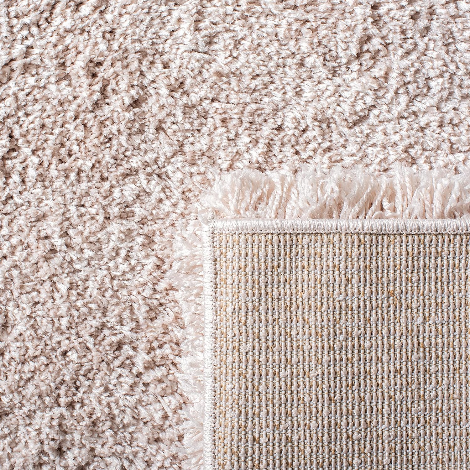 SAFAVIEH Colorado Shag Collection Runner Rug - 2'3" x 8', Beige, Solid Design, Non-Shedding & Easy Care, 2-inch Thick Ideal for High Traffic Areas in Living Room, Bedroom (CSG785F)