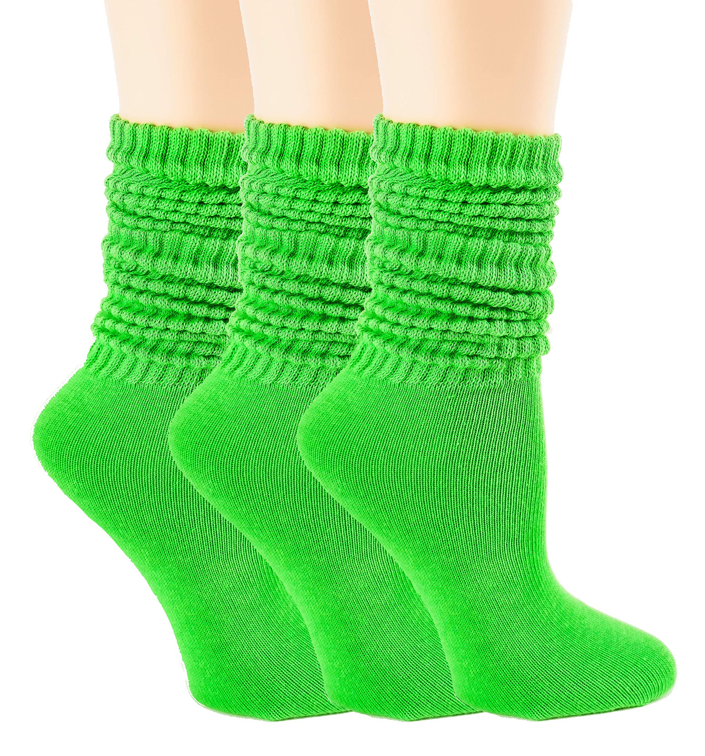 PICOLLO 軽量ソフトコットンスローチソックス レディース メンズ サイズ9~11 US サイズ: 9-11 カラー: グリーン