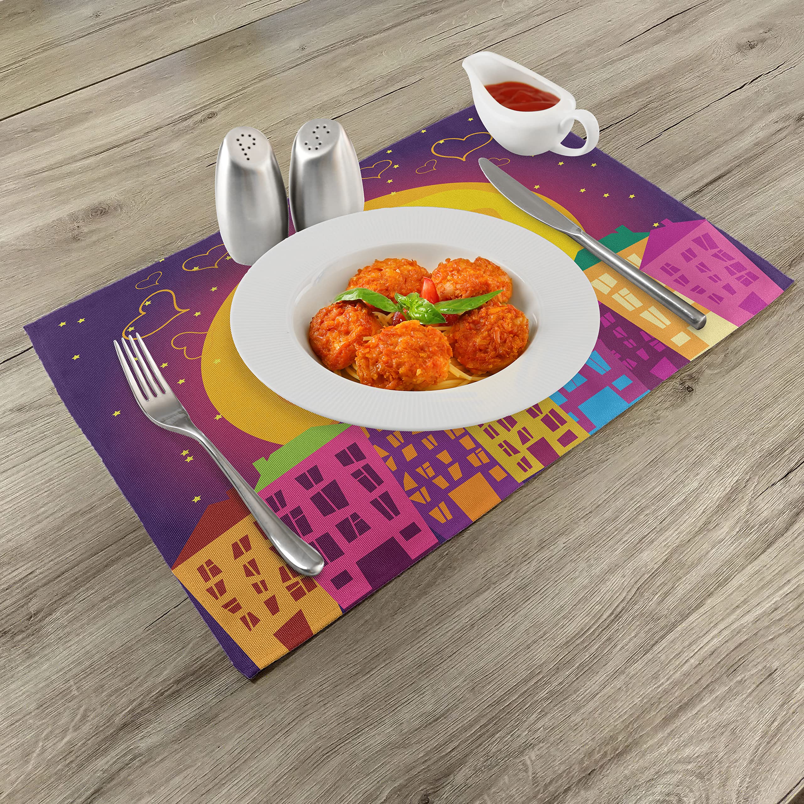 ABAKUHAUS Gatto Tovaglietta Americana Set Di 4
