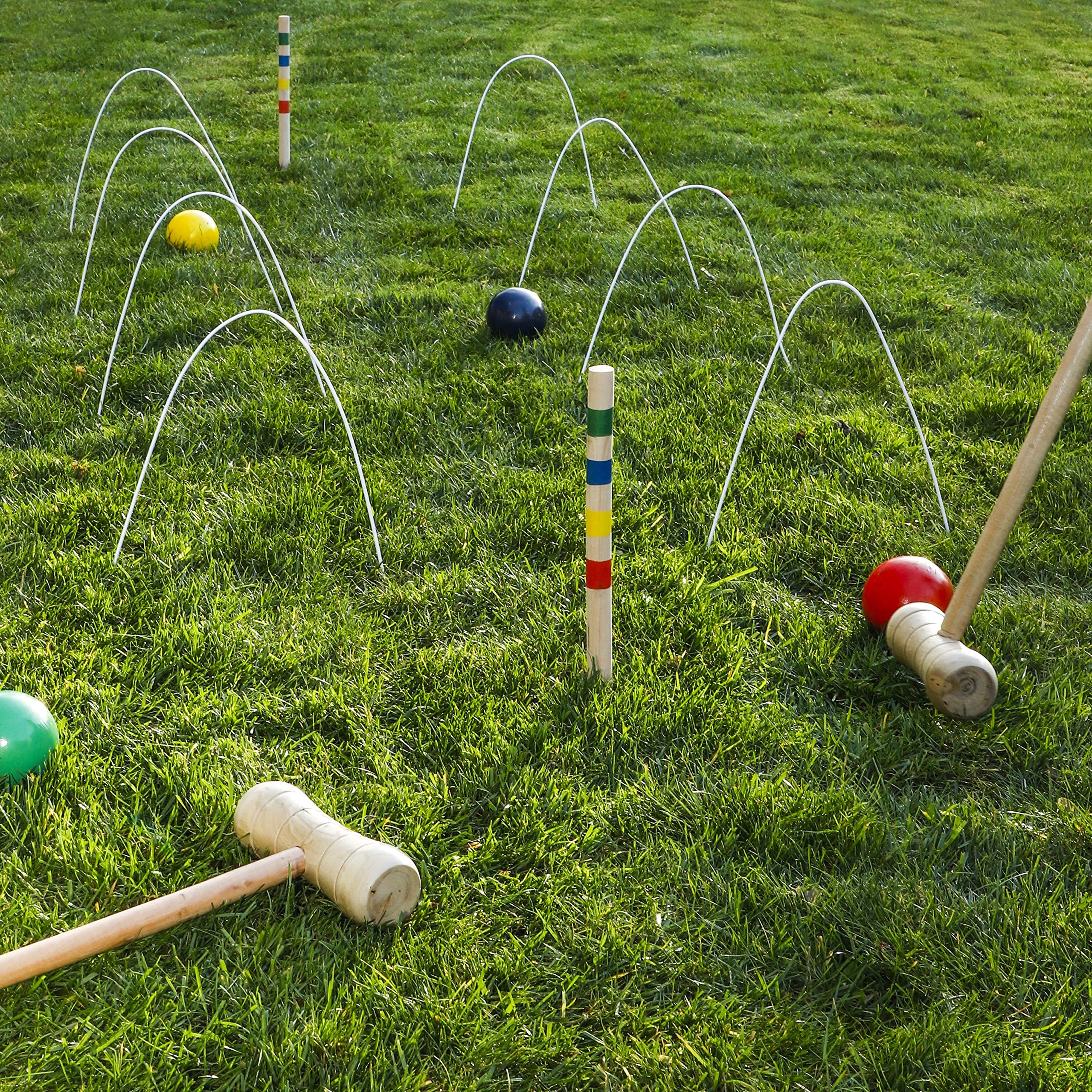 Croquet Spiel Krocketspiel Crocket für Erwachsene 98cm für 4 Spieler