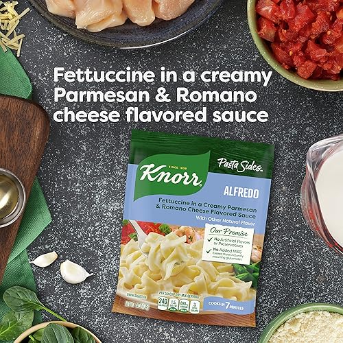 Miniatura 4 de Knorr Guarnición de pasta para deliciosas guarniciones rápidas de pasta Alfredo Fettuccine sin sabores artificiales, sin conservantes, sin MSG