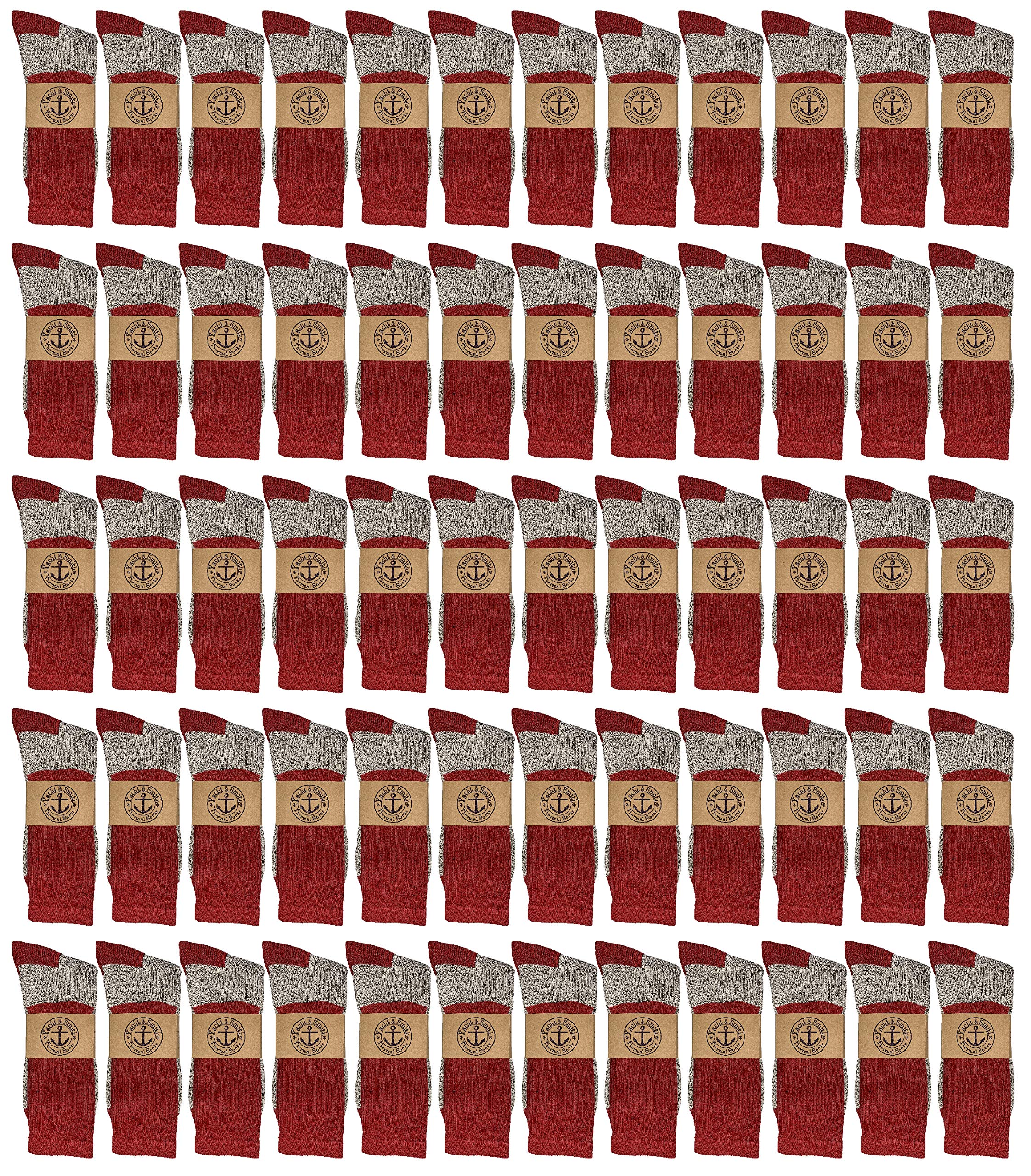 SOCKS'NBULK Case Pack of 480 Pairs Mens Womens Thermal Boot Socks, Bulk Pack Thick Warm Winter Extreme Weather Socks