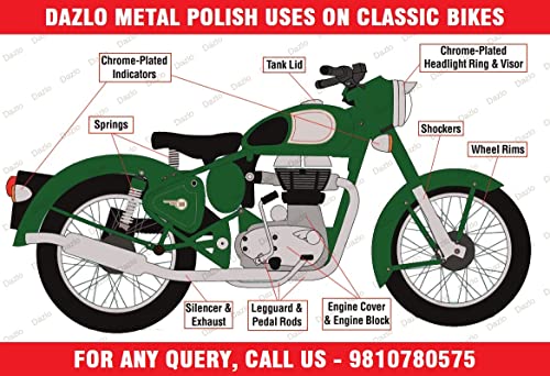 Image of Dazlo Metal Polish (330g) - For Shining & Cleaning Brass, Copper, Aluminium, Chrome, Stainless Steel, Zinc, Nickel, Bronze, Pewter & Fibreglass