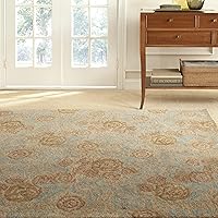 Vista 1 de MARTHA STEWART x SAFAVIEH MSR3014A - Alfombra de lana hecha a mano para sala de estar, comedor y dormitorio, 7 pies 9 pulgadas x 9 pies 9 pulgadas