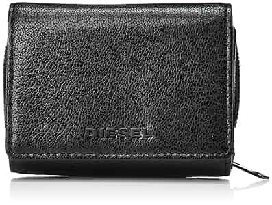 DIESEL 三つ折り財布　ブラック DIESEL ディーゼル レザー三つ折り財布 ミニ財布 ブラック 黒