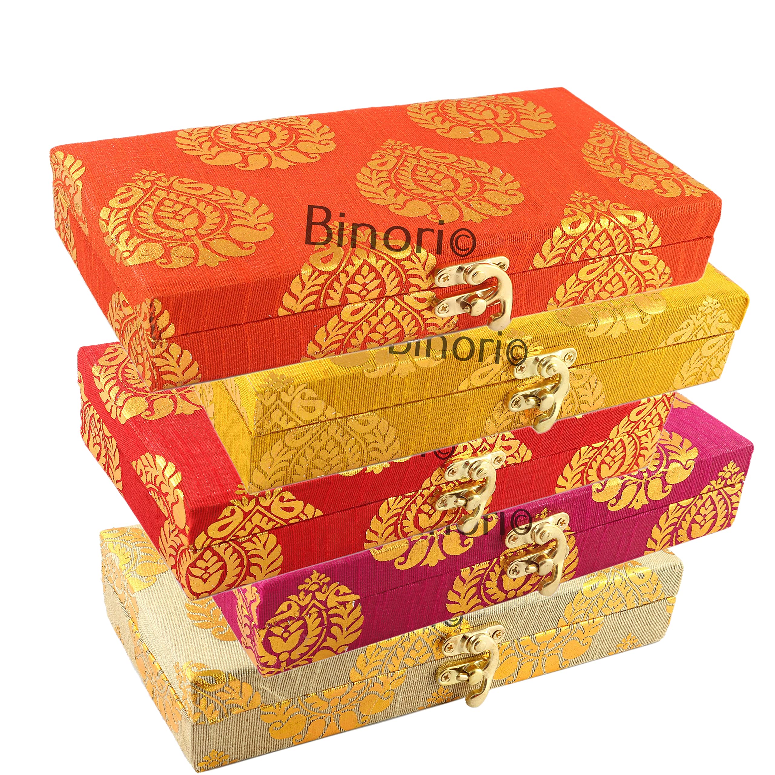 Binori Silk and Wooden Shagun Cash Box for Gifting of Multiple Occasions (Assorted Colour) (10) (B0B7P28PTP) Amazon Price History, Amazon Price Tracker