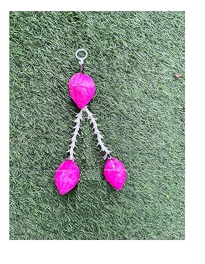 SPHINX Sola lotus and rajnigandha hangings, lotus flower latkans, for Festive decor Pooja room decor Wedding Housewarming home function decorations ( Height Approx 28 cms)- (2 Line Latkan, 2 Pieces)