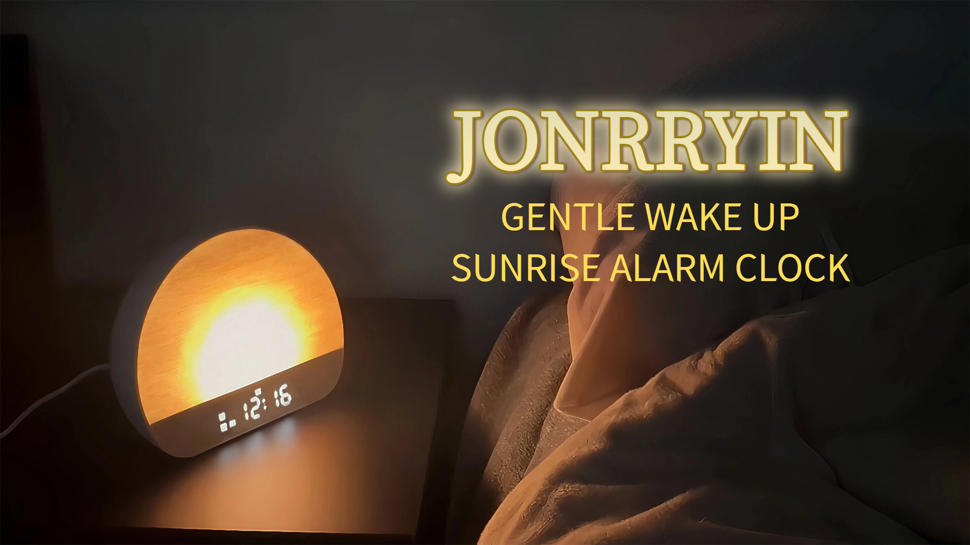 Amazon.com: JONRRYIN Tap Snooze Sunrise Alarm Clock, Wake Up Light