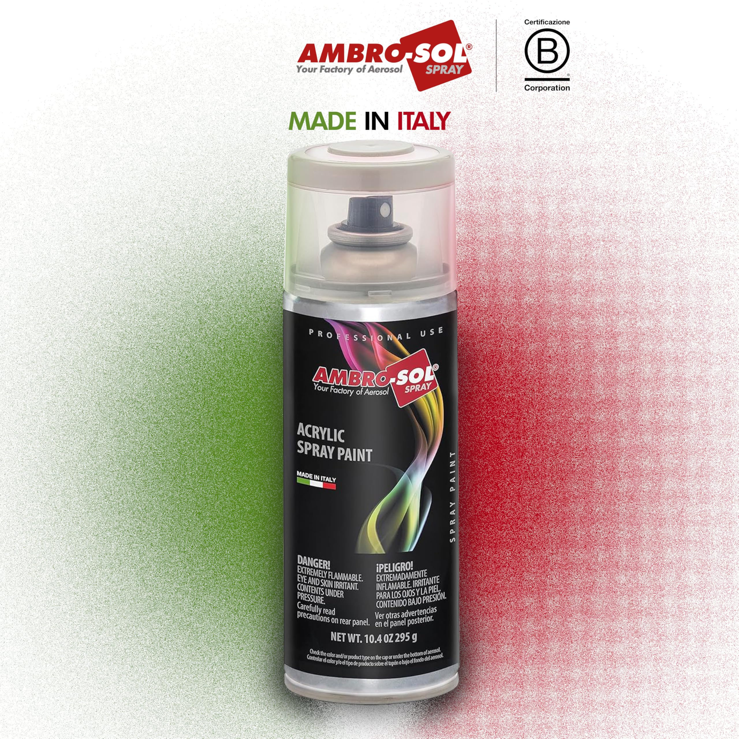 Ambro-Sol Acryllack Spray V400PAST8 - Hochglanzfarbe Für Innen/außen, 400 Ml, Für Alle Materialien