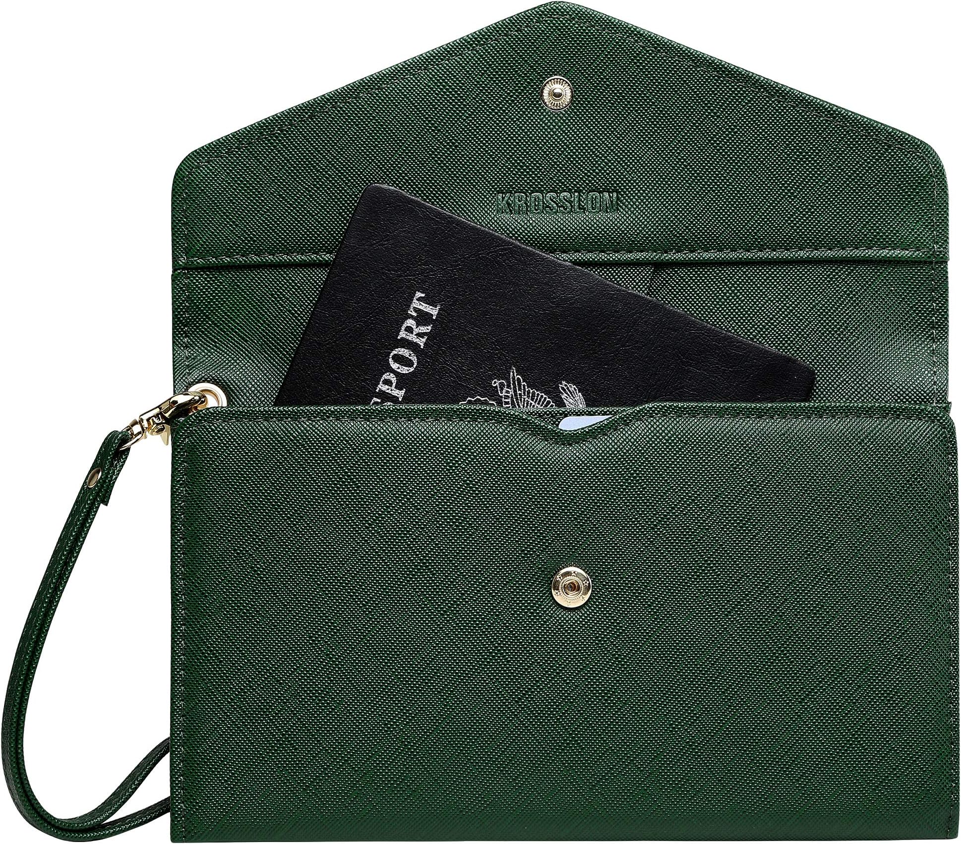 Rfid Passport Holder Wristlet Travel Wallet Documents Organizer Purse