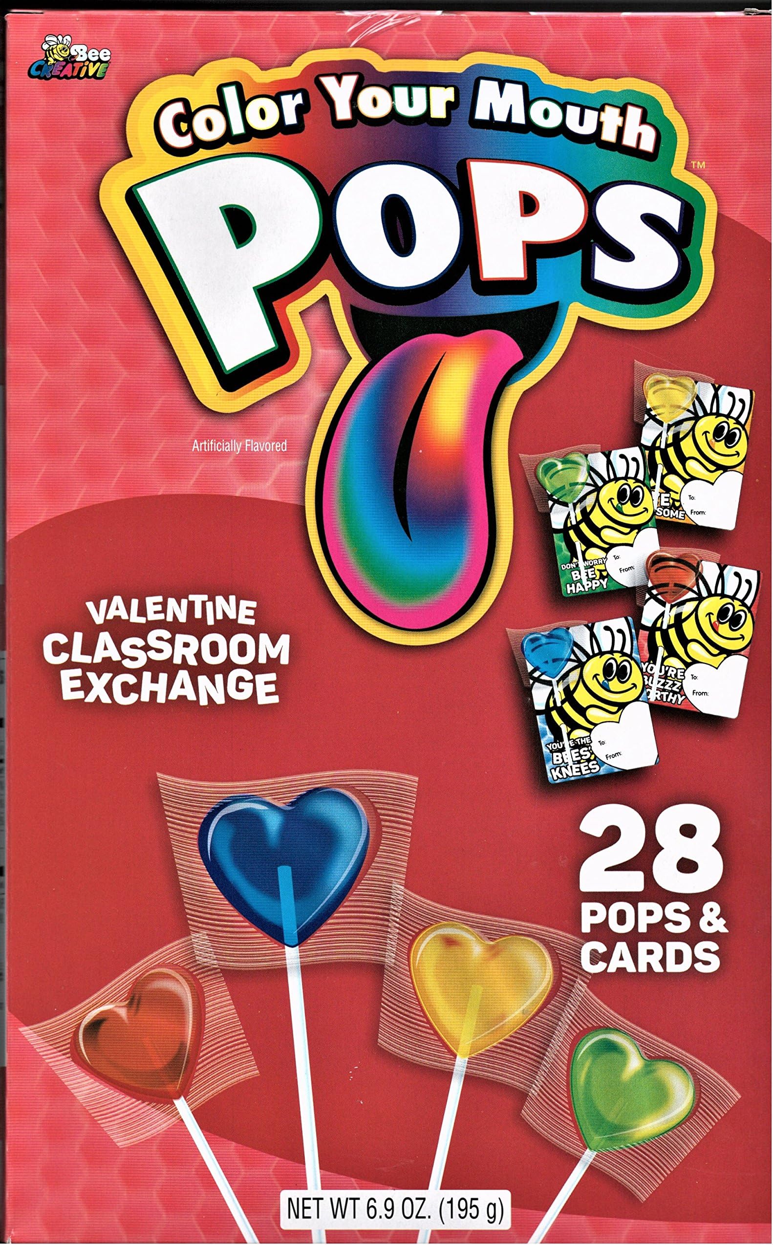 Bee International, Color Your Mouth Pops Pops, 6.9 Ounce
