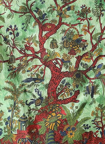 Miniatura 6 de Popular Handicrafts Tapiz para colgar en la pared, diseño hippie, bohemio, árbol de la vida, hippy psicodélico, tapices indios, 53 x 78 pulgadas