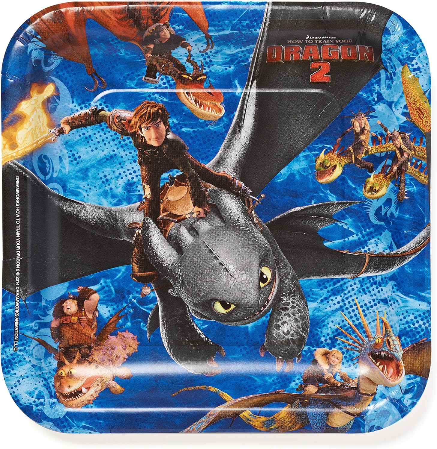 How to Train Your Dragon 2 Square Plate, 9", Party Favor