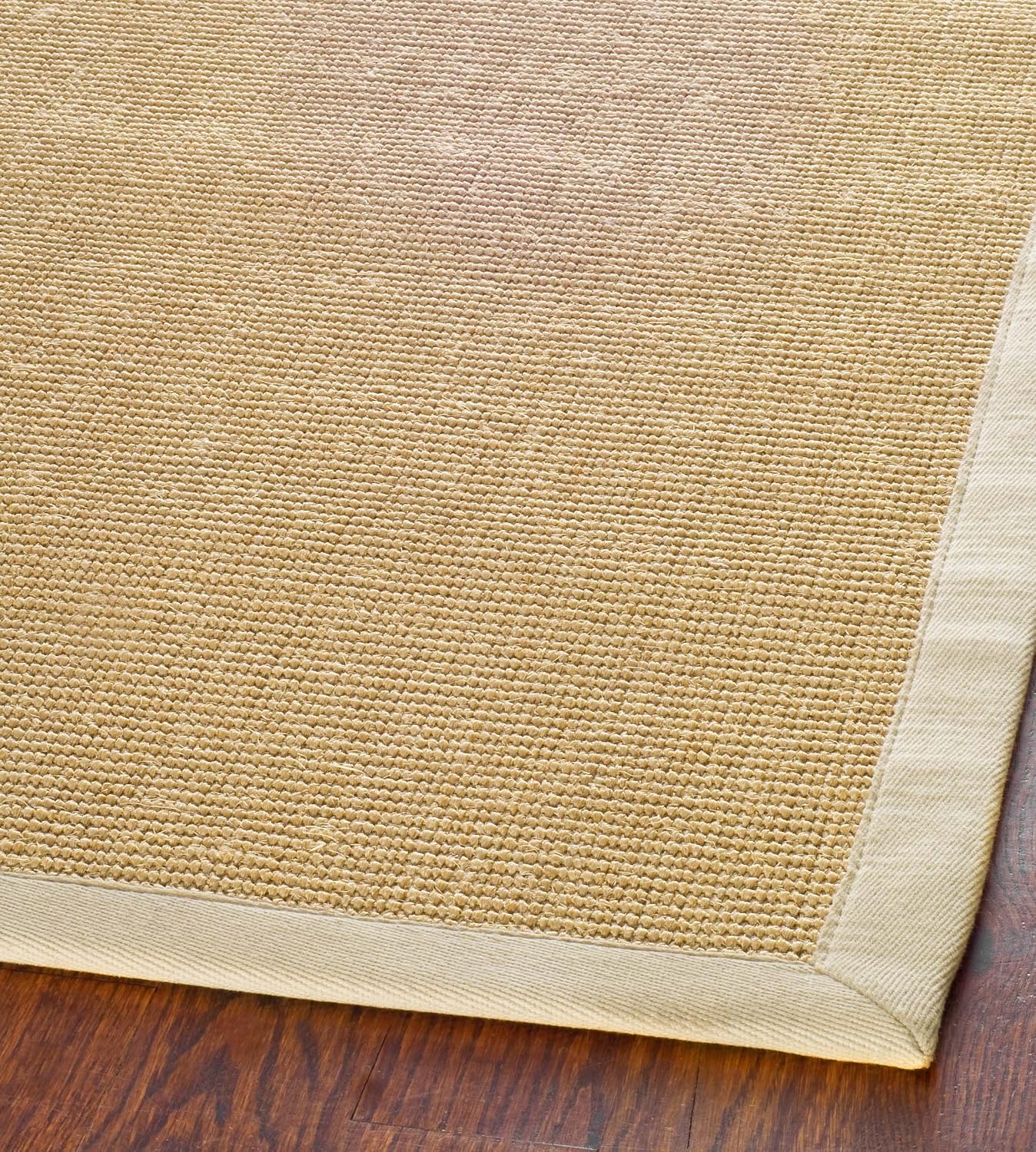 SAFAVIEH Natural Fiber Collection Runner Rug - 2'6" x 8', Maize & Wheat, Border Sisal Design, Easy Care, Ideal for High Traffic Areas in Living Room, Bedroom (NF441K)