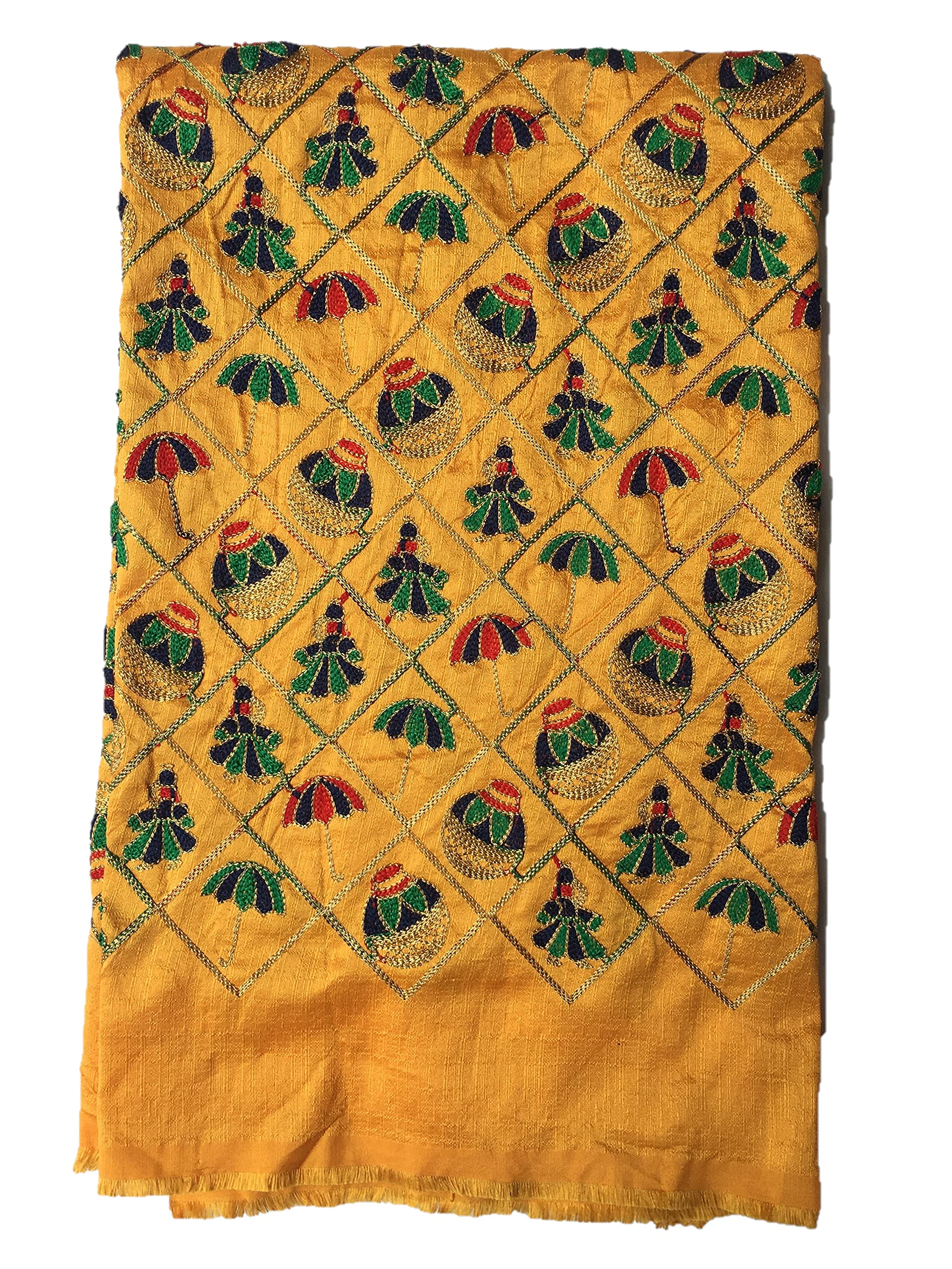 Women Blouse Piece (Unstitched) Heavy Embroidery Golden Work1Mtr blouse matrials-image-11