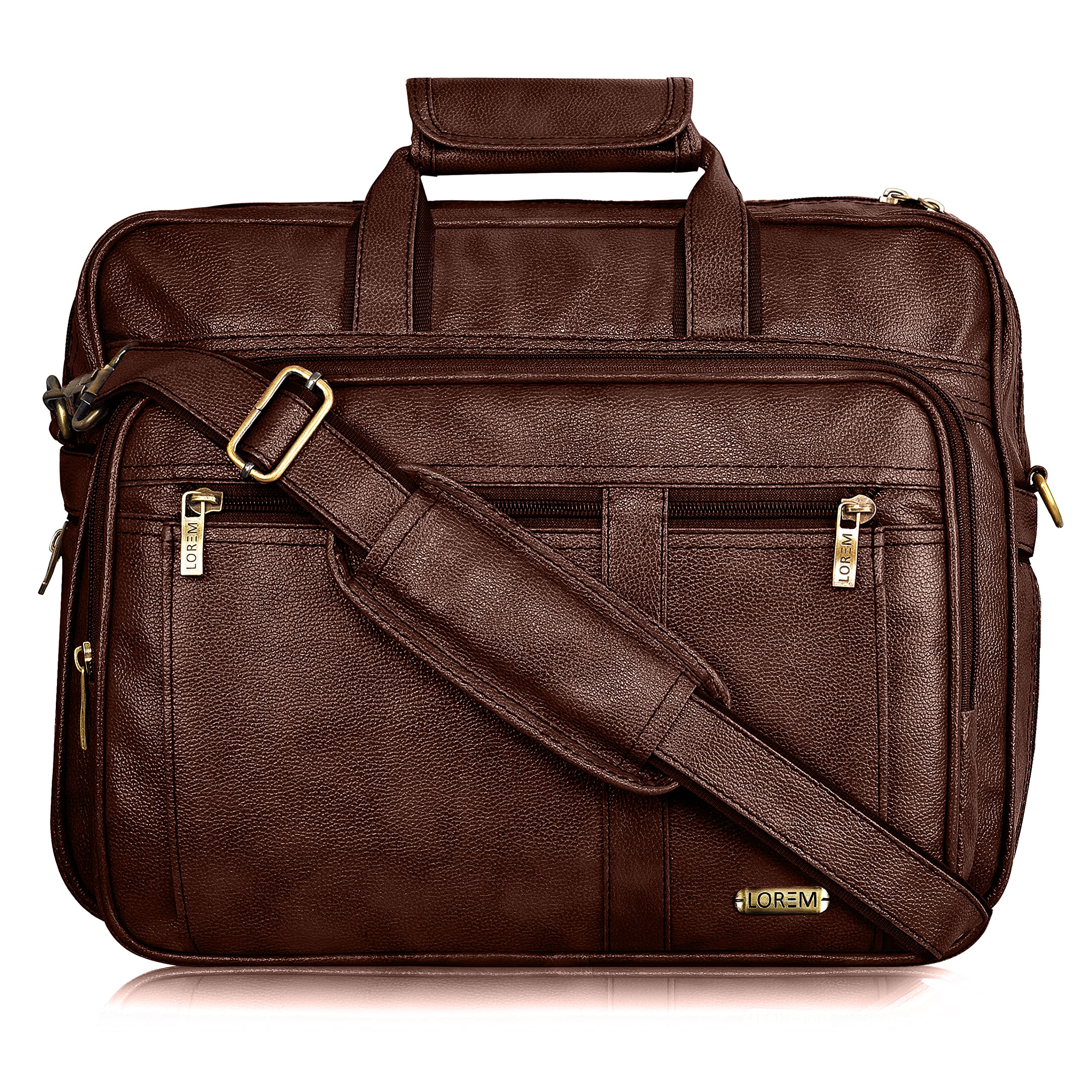 Faux Leather 28L Messenger Bag For Men-image-37