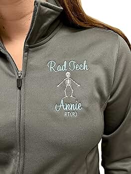 Amazon.com: Personalized Rad Tech Track Jacket Custom Registered