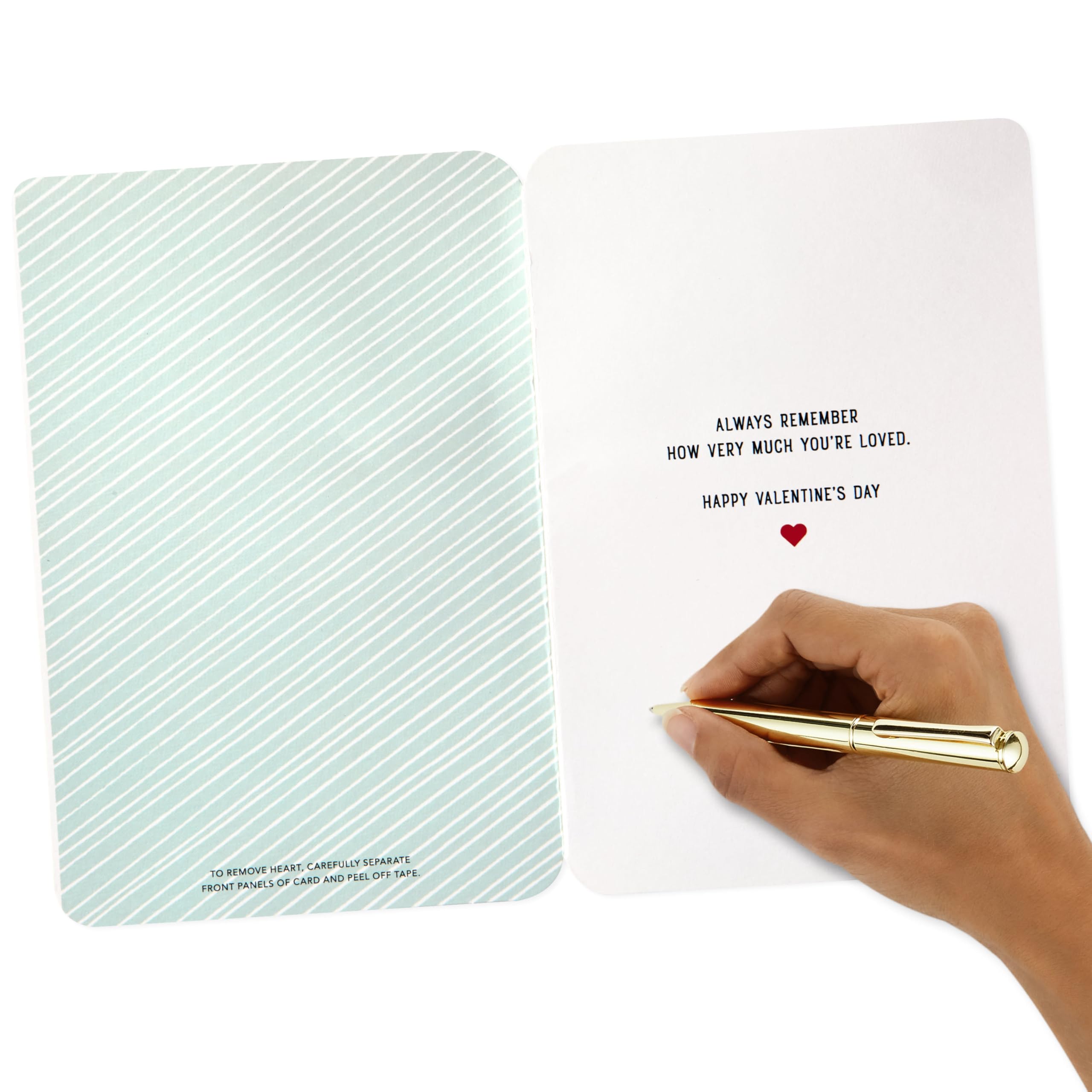 Hallmark Signature Valentines Day Card for Kids (Removable Felt Heart Ornament)