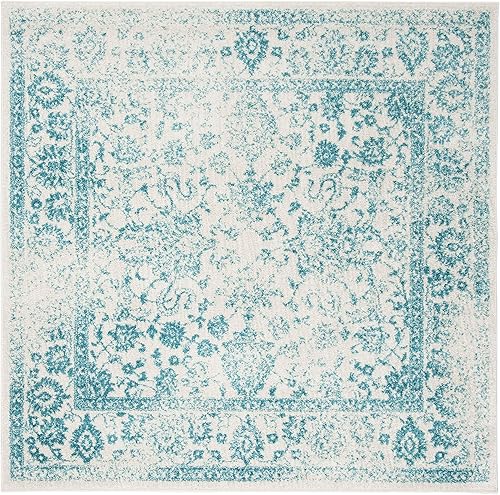 Miniatura 309 de Safavieh colección Adirondack - Alfombra de área, 6 x 9 pies, gris y azul, diseño oriental desgastado, no desprende pelusa, fácil cuidado, ideal