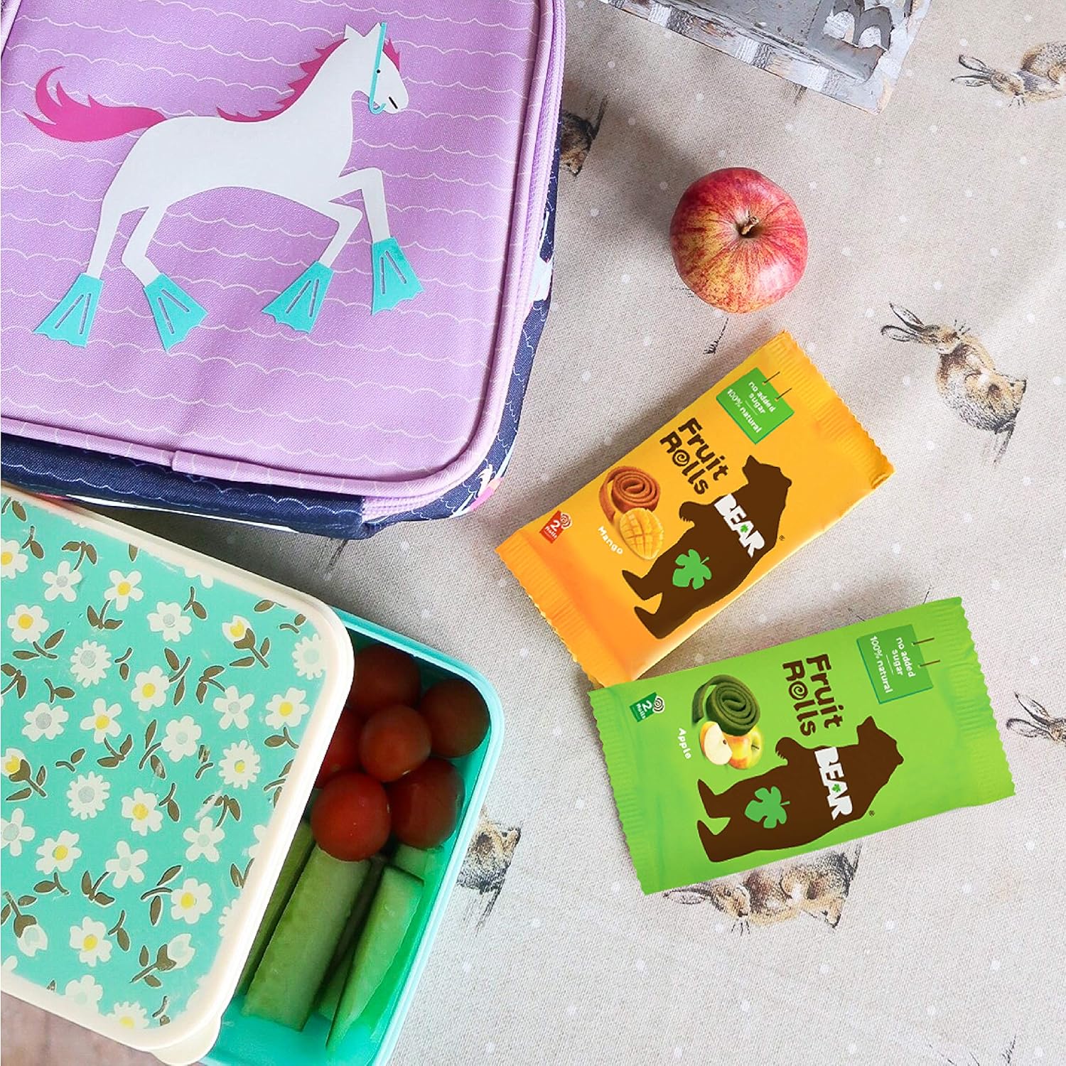 BEAR Real Fruit Snack Rolls, Mango (2 Rolls Per Pack), No Added Sugar, All Natural, Non GMO, Gluten Free, Vegan, Healthy On-The-Go Snack For Kids & Adults, 0.7 oz (Pack of 30)