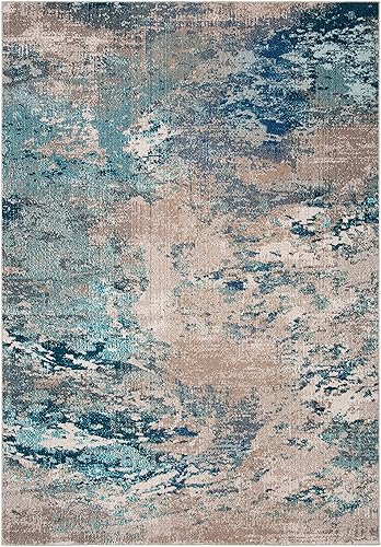 Miniatura 15 de SAFAVIEH Colección Madison - Alfombra decorativa de 4 x 6 pies, rojo y marfil, diseño moderno boho abstracto, no desprende pelusa y fácil de cuidar,