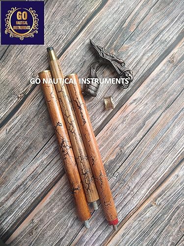 Miniatura 7 de GO Nautical Instruments - Bastón de madera con mango de cabeza de dragón de latón macizo, diseño vintage, hecho a mano (palo marrón)