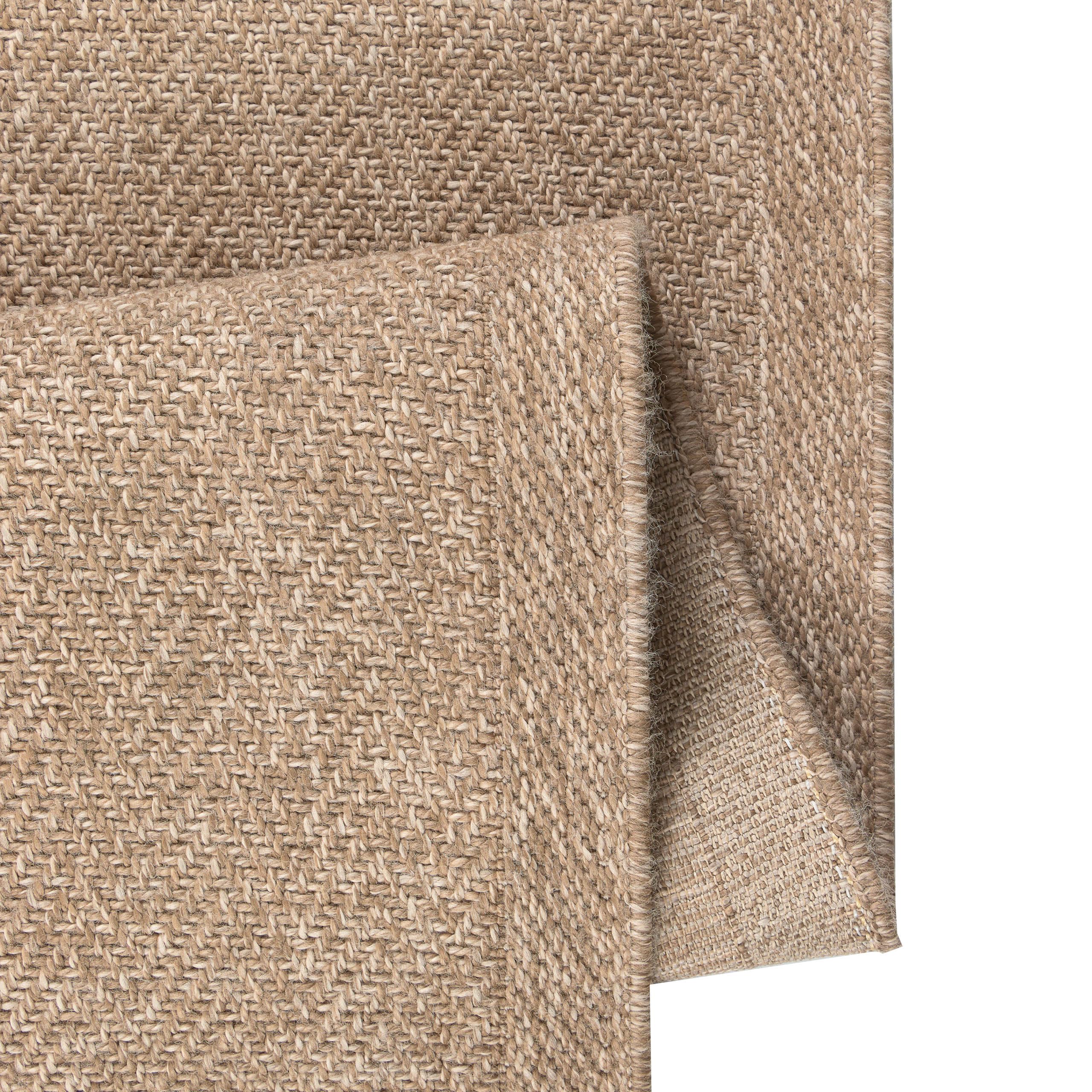 CARPETIA In- & Outdoor Teppich Uni Natur Beige Sisal-Look 140x200 cm