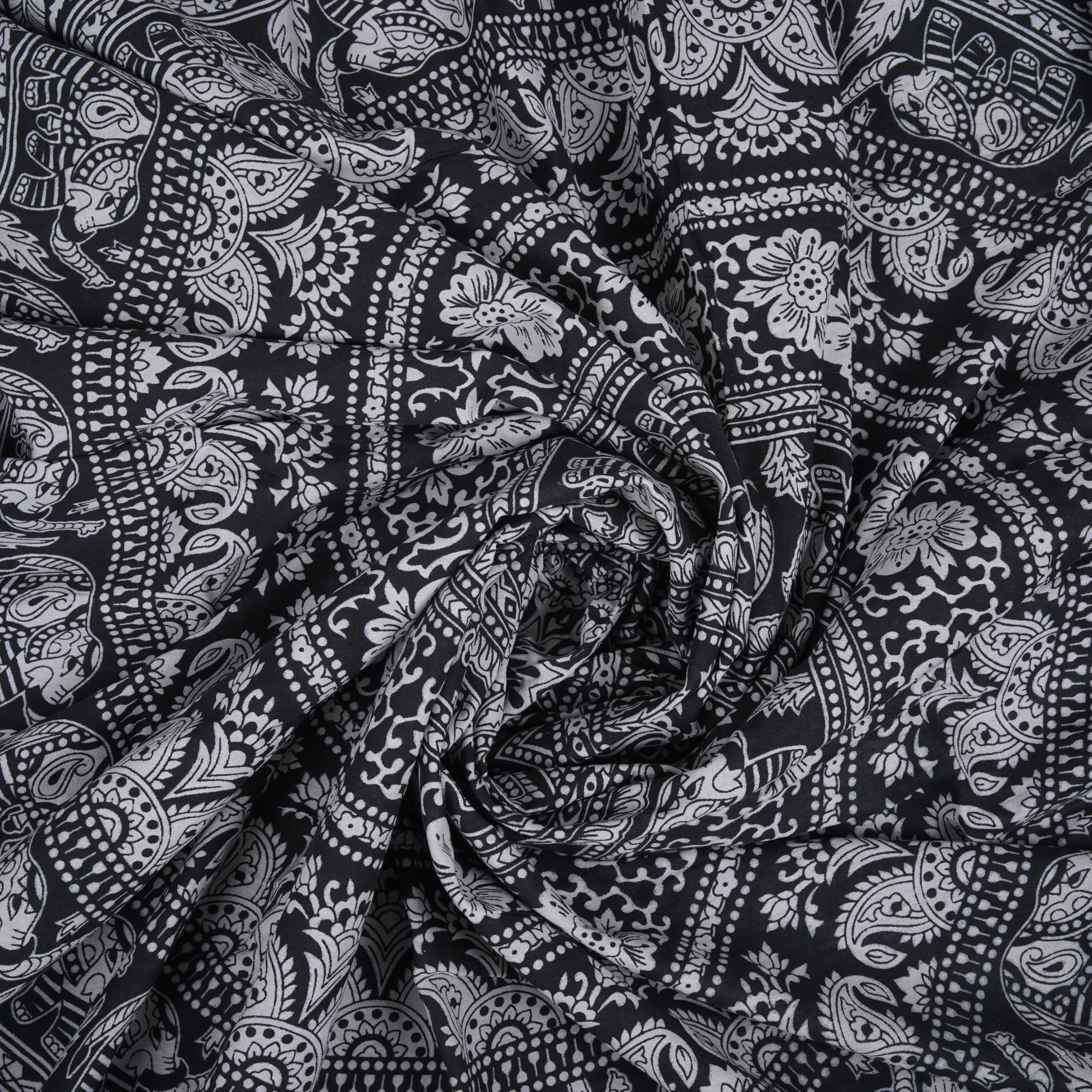Craft Trade Mandala Elephant Tapestry Black and White Wall Hanging Tapestry Boho Hippie Tapestries for Decor Living Room Yoga Meditation and Bedroom - Image 3