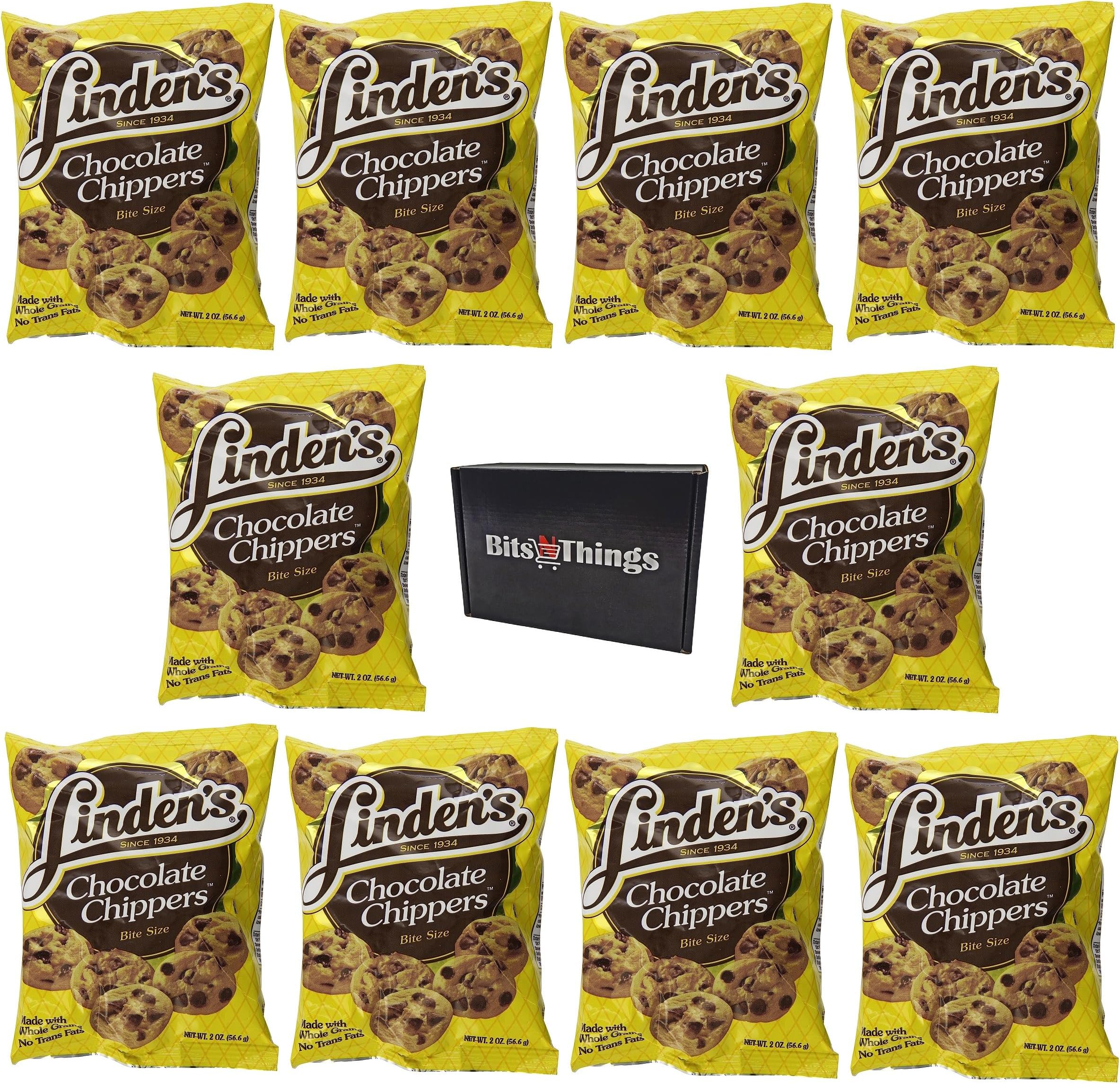 Linden's Fudge Chip Cookies 3 Cookies Per Pack (Pack of 18