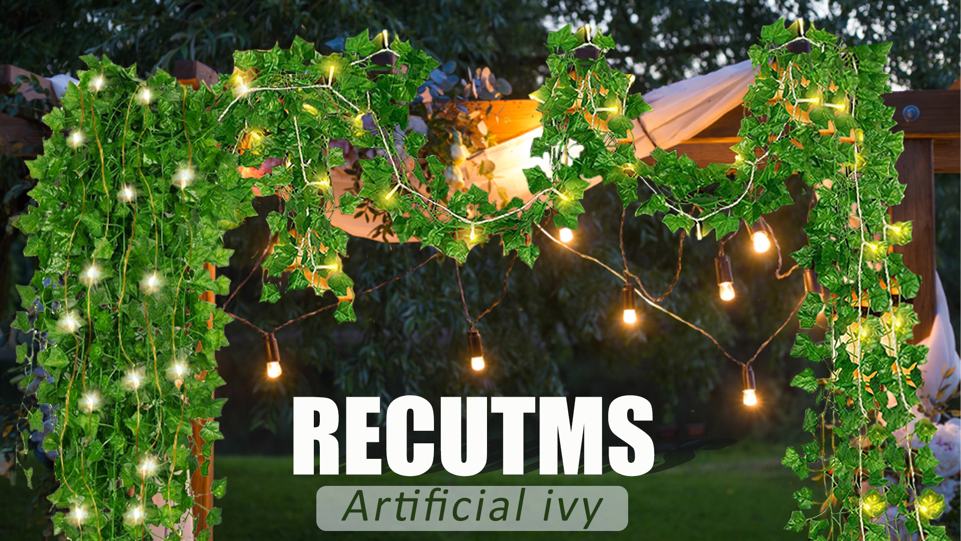 12 Pack Artificial Ivy Garland - 86Ft Total Fake Vine Plants For Wall Decor