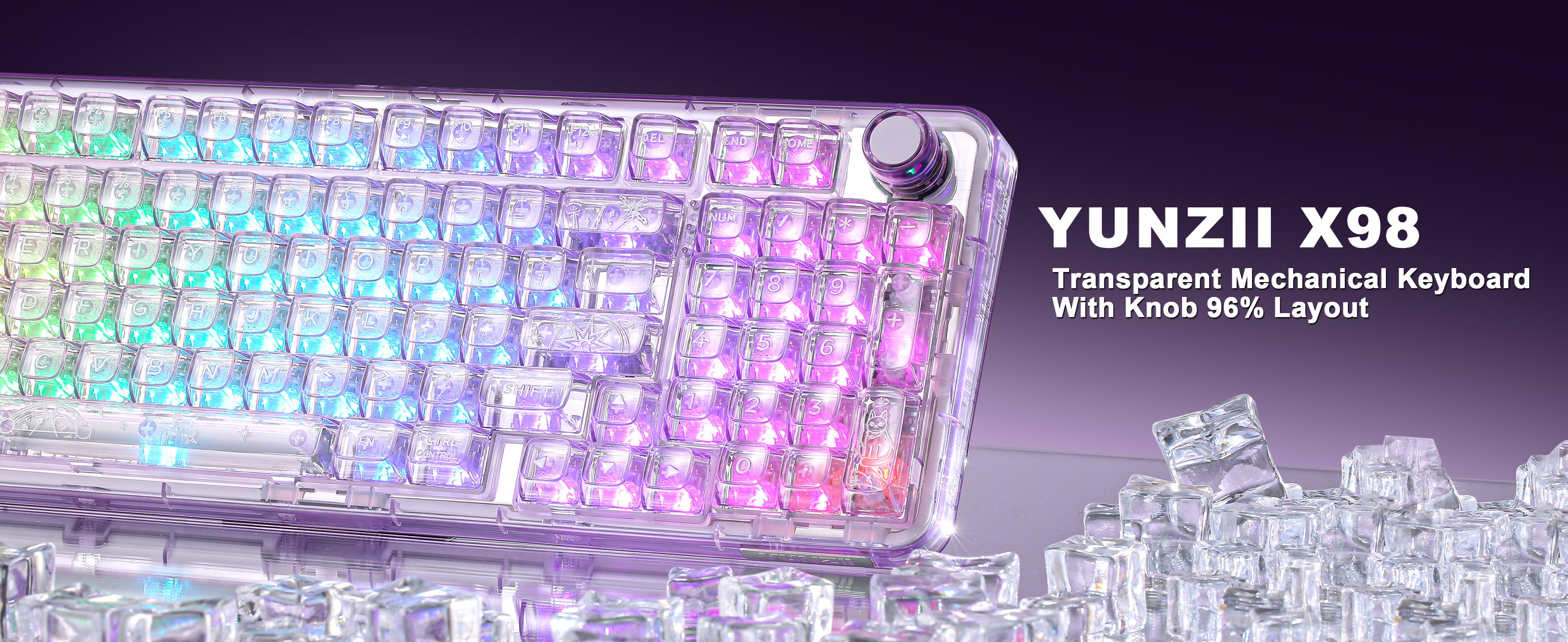 Amazon.com: YUNZII X98 QMK/VIA Wireless Mechanical Gaming Keyboard