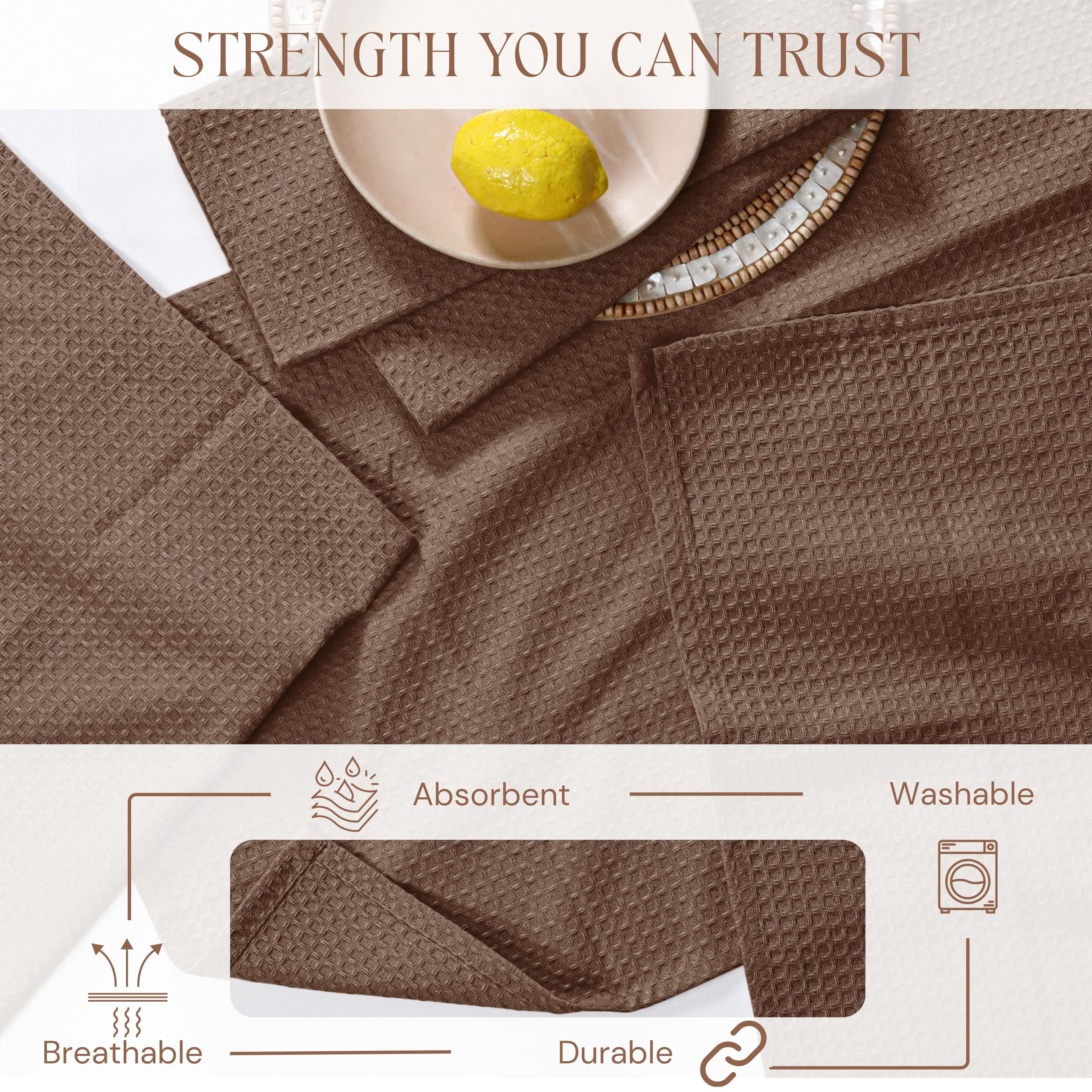 Strofinaccio da cucina a nido d'ape in 100% cotone, morbido e assorbente, ad asciugatura rapida, per la pulizia delle mani, multiuso, bar, strofinacci da tè, 40,6 x 66 cm, set da 12,