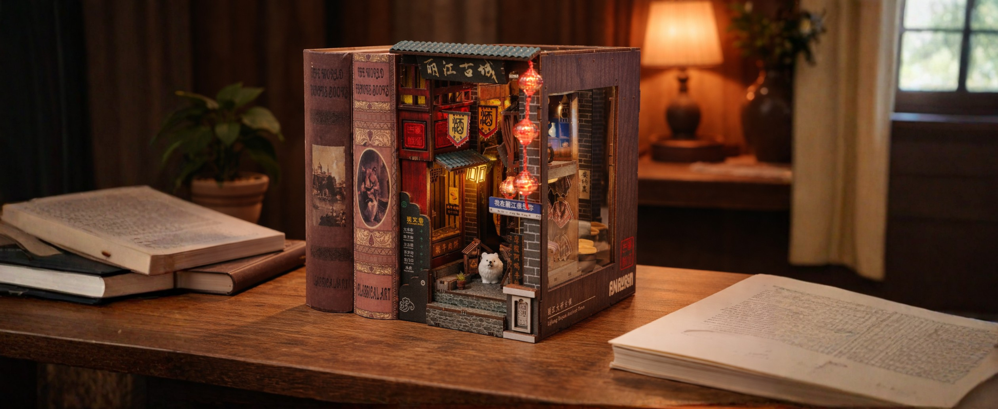 Amazon.com: Anavrin Book Nook Kit Lijiang Ancient Town DIY 3D