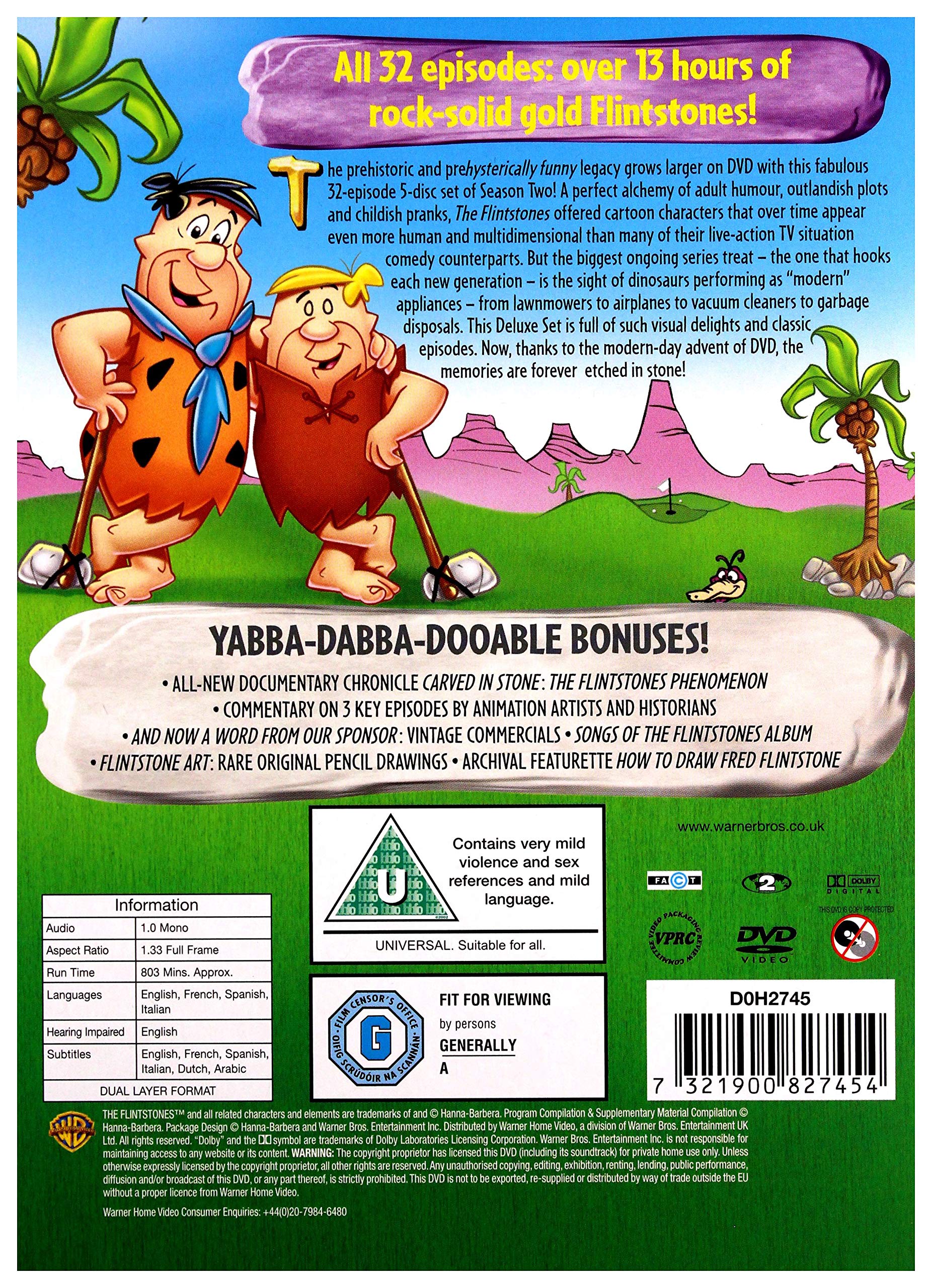 Flintstones The Complete Season 2 (5 Dvd) [Edizione: Regno Unito] [Edizione: Regno Unito]