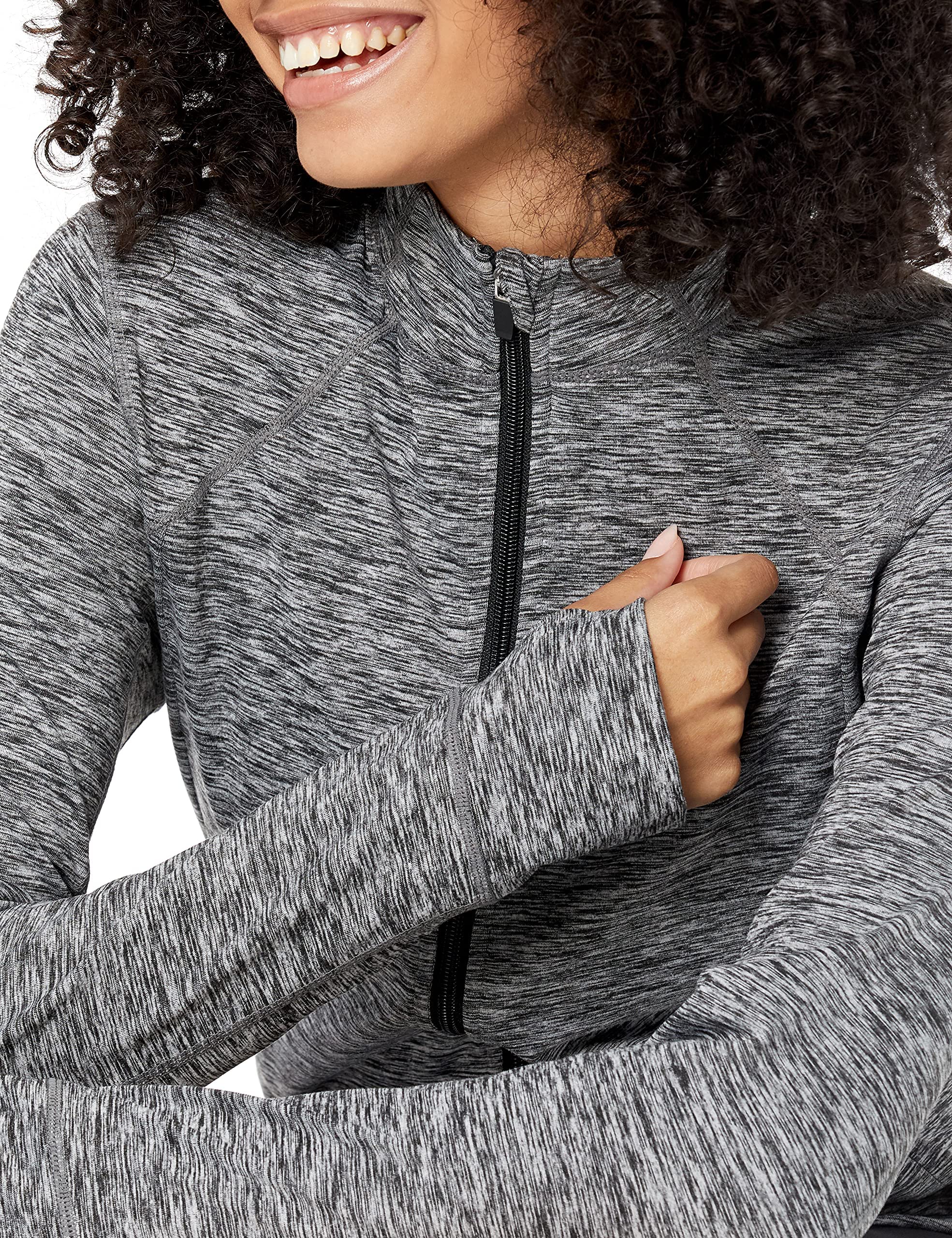 Amazon Essentials Giacca con Zip a Tutta Lunghezza Elasticizzata Tecnica Spazzolata - Colori Fuori Produzione Donna