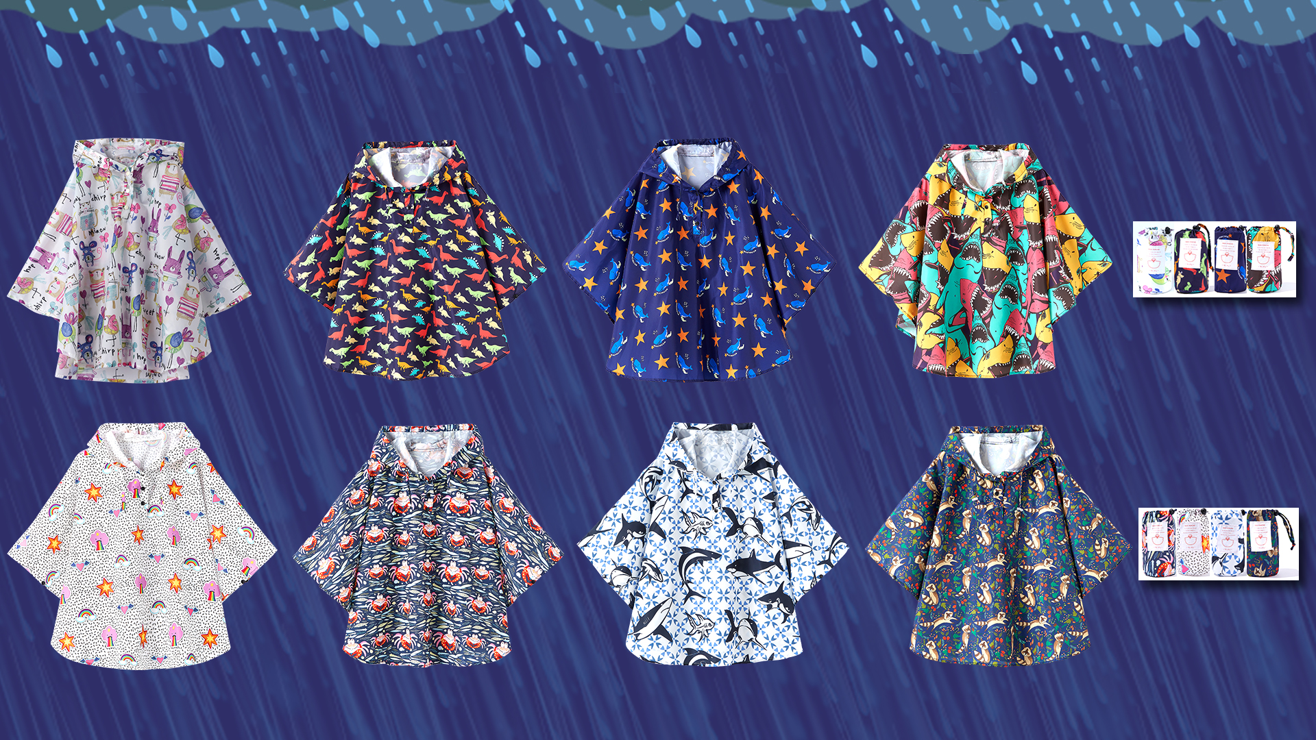 Kinder Regenponcho Wasserdicht - Faltbar & Leicht Für Outdoor, Fahrrad & Festival