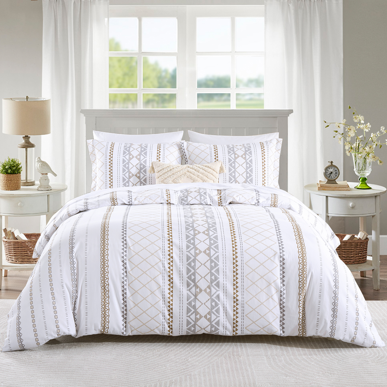 トップス duvet Amazon.com: Duvet Set - White Duvet Cover Queen Size With
