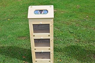 Amish Handcrafted Solid Pine Bread Box and 3 Door Vegetable Bin. Measures 16.5