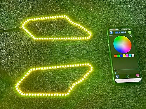 Miniatura 8 de Sando Tech X3 2017-2021 Can-Am Maverick X3 - Anillo de halo LED para faros delanteros, persecución de color, cambio de color, luz LED dinámica de