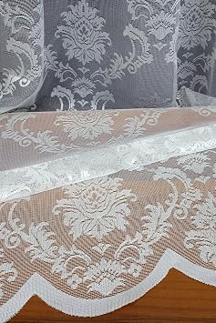 Evdepo Home Broken White Extraforated Pleated Tulle Curtain 100 x 200 cm