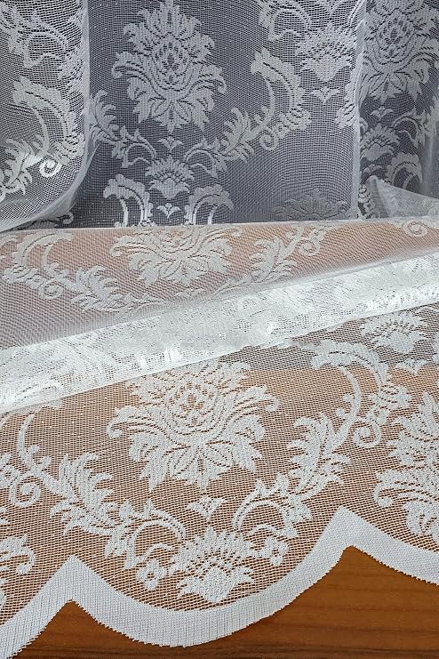 Evdepo Home Broken White Extraforated Pleated Tulle Curtain 100 x 200 cm