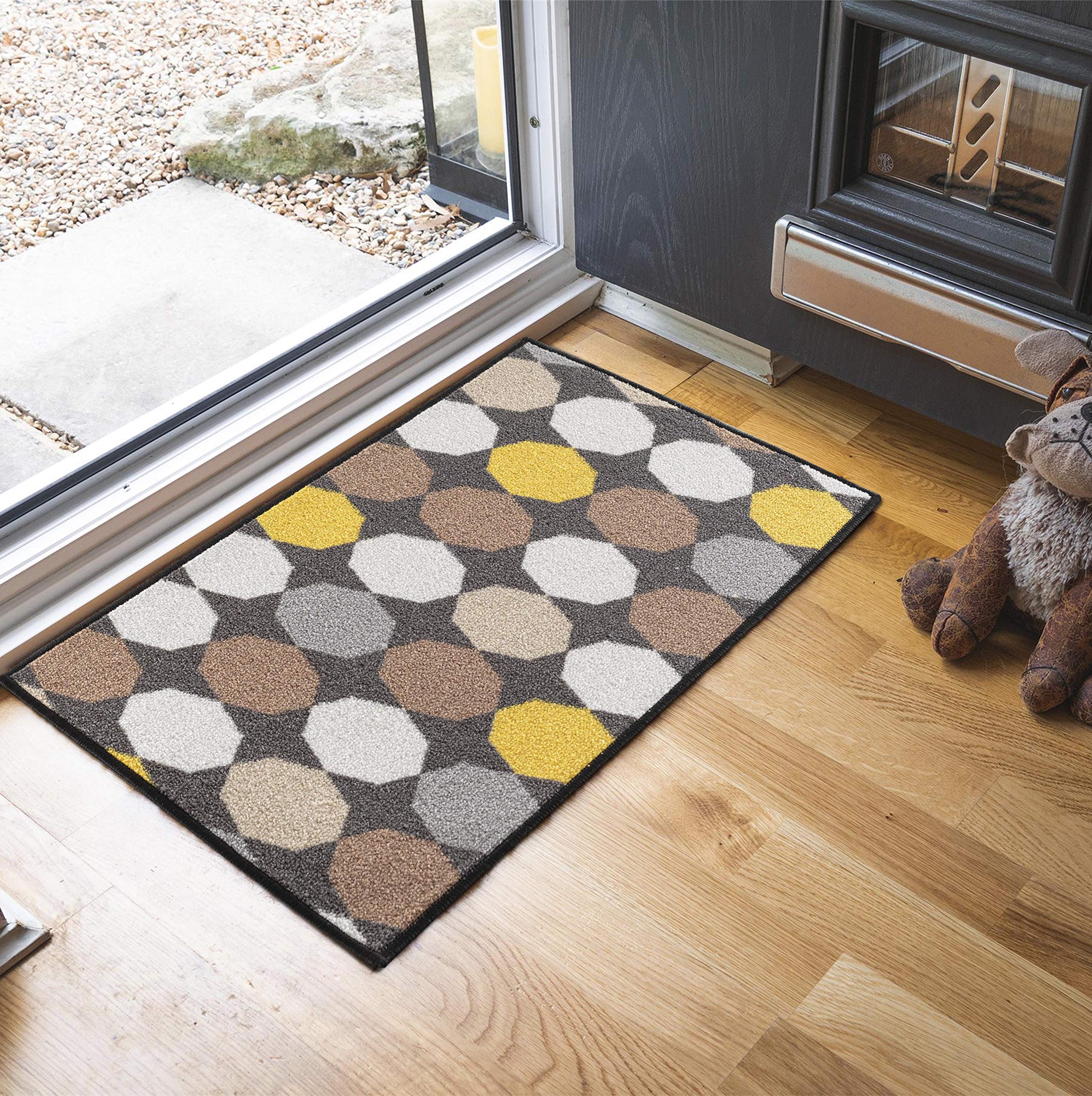 Washable Door Mat Kitchen Mats Non Slip Geometrical Design Hall Runner- Indoor Door Mat - Hallway-Passage Corridor Doormats - Floor Mat — view 76